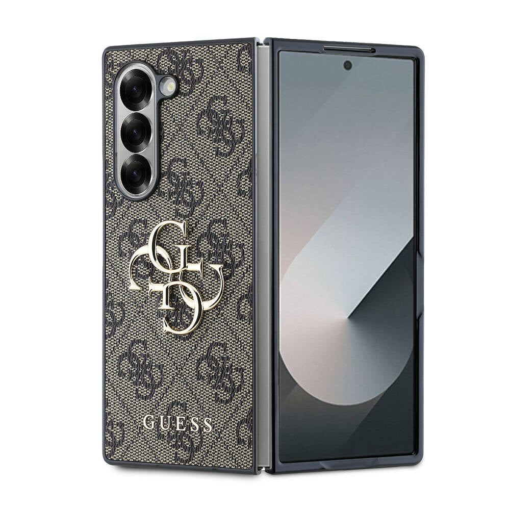 Galaxy Z Fold 6 Kılıf Guess Orjinal Lisanslı Leather Metal Logo Kapak - Görsel 4