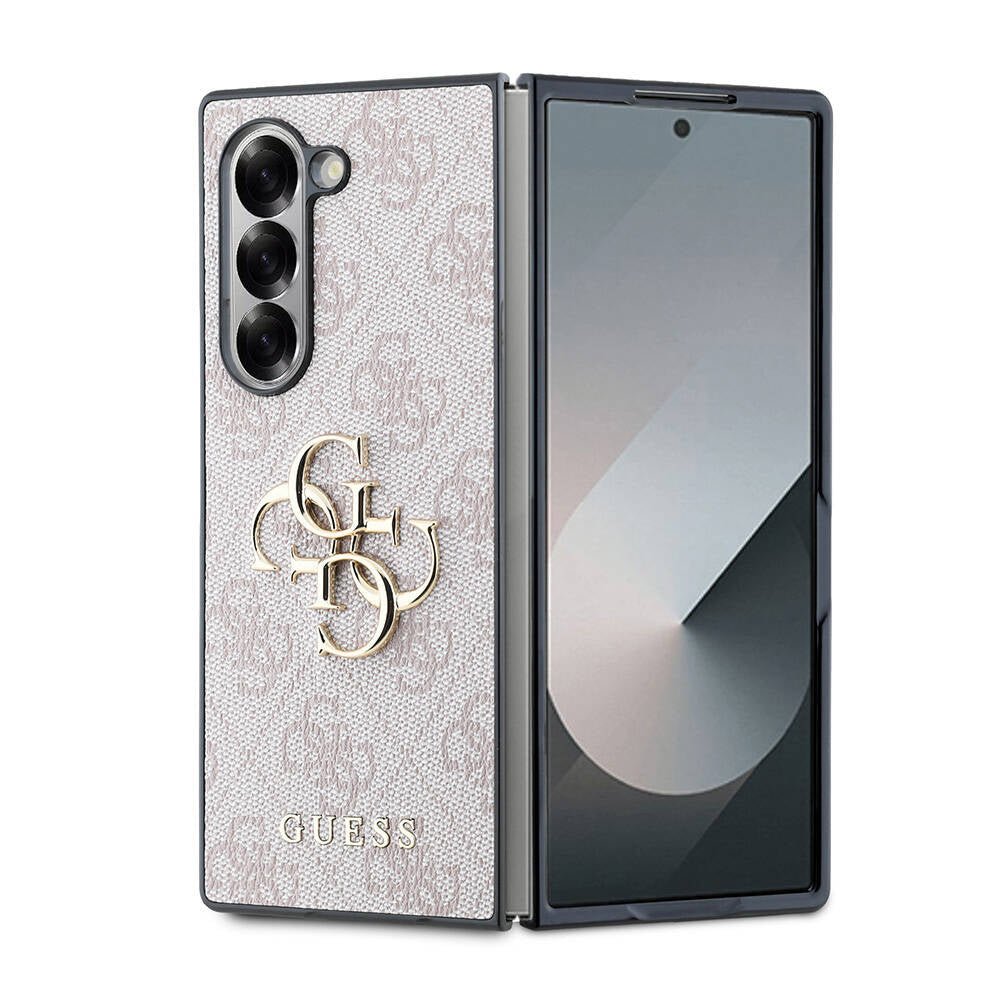 Galaxy Z Fold 6 Kılıf Guess Orjinal Lisanslı Leather Metal Logo Kapak - Görsel 3