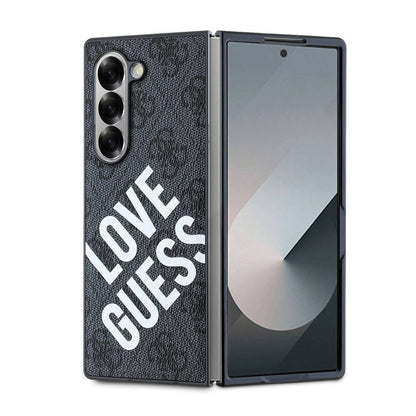 Galaxy Z Fold 6 Kılıf Guess Orjinal Lisanslı M-safe Şarj Özellikli Love Guess Printing Kapak - Görsel 2