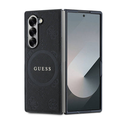 Galaxy Z Fold 6 Kılıf Guess Orjinal Lisanslı M-safe Şarj Özellikli Saffiano Metal Logo Kapak - Görsel 2