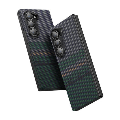 Galaxy Z Fold 6 Kılıf Karbon Fiber Tasarımlı Benks Aurora ArmorAir Kevlar Kapak - Görsel 2