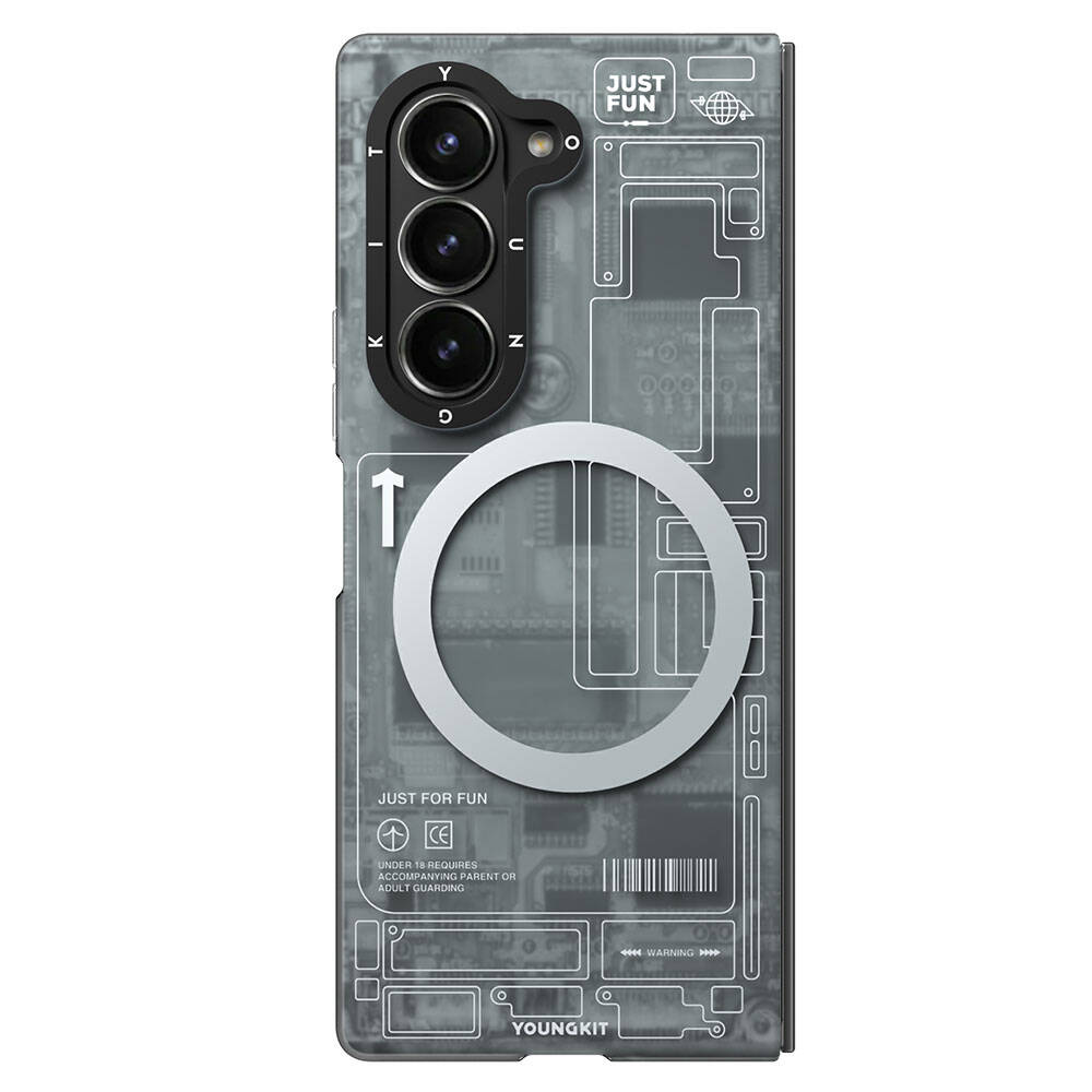 Galaxy Z Fold 6 Kılıf M-safe Şarj Özellikli Youngkit Technology Serisi Kapak - Görsel 3