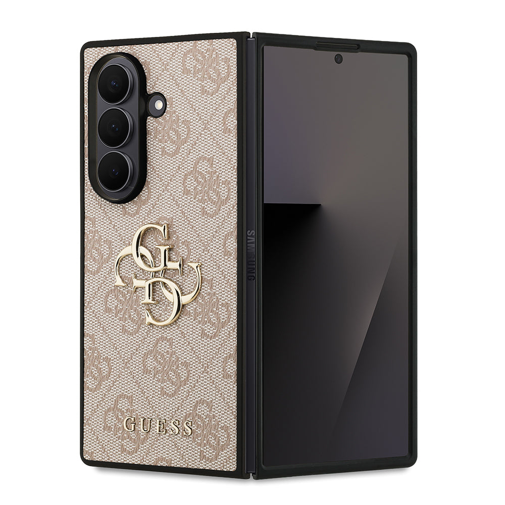 Galaxy Z Fold 7 Kılıf Guess Orjinal Lisanslı PU Deri Büyük Metal Logo Dizaynlı Kapak - Görsel 4