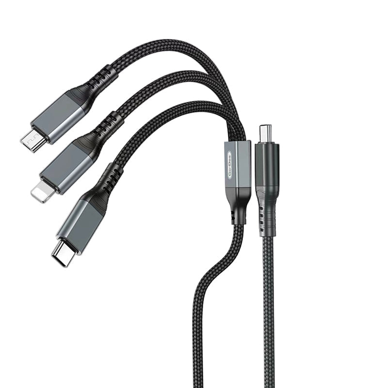 Go Des GD-UC617 3in1 Type-C to Lightning – Type-C – Micro USB Ultra Hızlı PD Şarj Kablosu 100W 1.2M