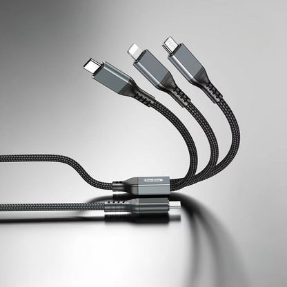 Go Des GD-UC617 3in1 Type-C to Lightning – Type-C – Micro USB Ultra Hızlı PD Şarj Kablosu 100W 1.2M