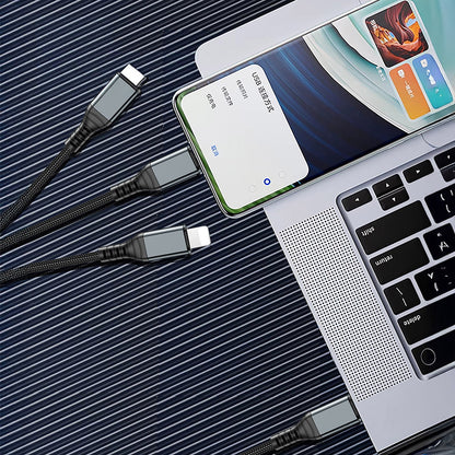 Go-Des GD-UC617 3in1 Type-C to Lightning – Type-C – Type-C Ultra Hızlı PD Şarj Kablosu 100W 1.2M