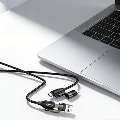 Go Des GD-UC831 4in1 PD Çoklu USB-A + Type-C to Type-C + Lightning Şarj ve Data Kablosu 65W 1.2M