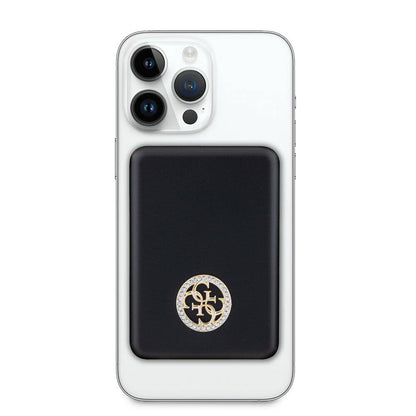 Guess Orijinal Lisanslı M-safe Şarj Özellikli Taşlı 4G Logolu Powerbank 3000mAh 5W