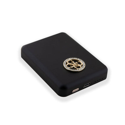 Guess Orijinal Lisanslı M-safe Şarj Özellikli Taşlı 4G Logolu Powerbank 3000mAh 5W