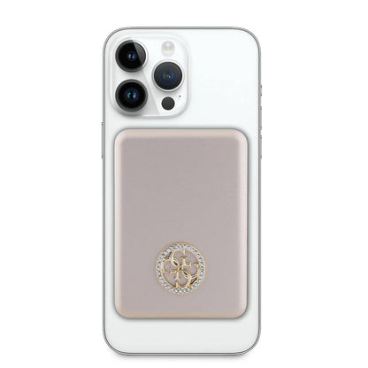Guess Orijinal Lisanslı M-safe Şarj Özellikli Taşlı 4G Logolu Powerbank 5000mAh 15W
