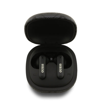 Guess Orjinal Lisanslı PU 4G Desenli Klasik Metal Yazı Logolu TWS Kulak İçi Bluetooth Kulaklık