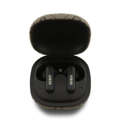 Guess Orjinal Lisanslı PU 4G Desenli Klasik Metal Yazı Logolu TWS Kulak İçi Bluetooth Kulaklık