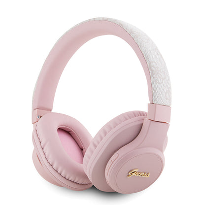 Guess Orjinal Lisanslı PU 4G Desenli Metal Yazı Logolu Tone On Tone Kulak Üstü Bluetooth Kulaklık