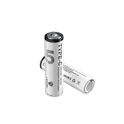 Lenyes AA105 Type-C Şarj Portlu Şarj Edilebilir AA Lityum-ion Pil 2800mWh 1.5V 2 Adet