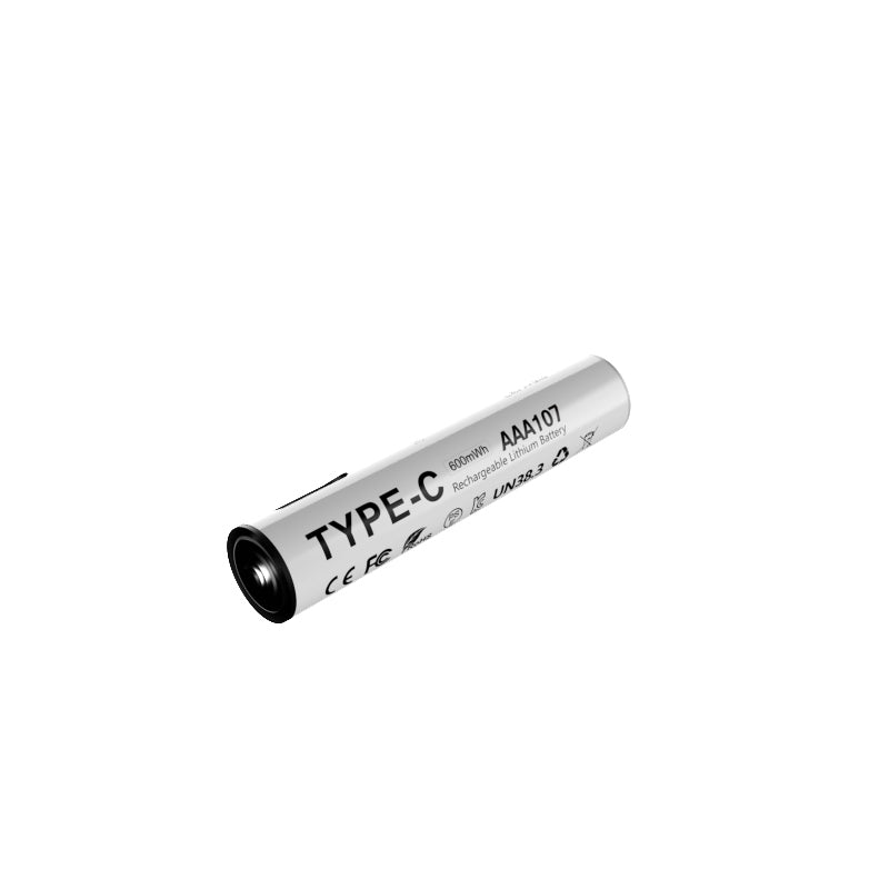 Lenyes AAA107 Type-C Şarj Portlu Şarj Edilebilir AAA Lityum-ion Pil 600mWh 1.5V 2 Adet