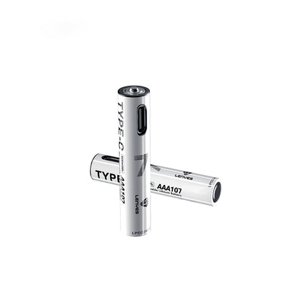 Lenyes AAA107 Type-C Şarj Portlu Şarj Edilebilir AAA Lityum-ion Pil 600mWh 1.5V 2 Adet