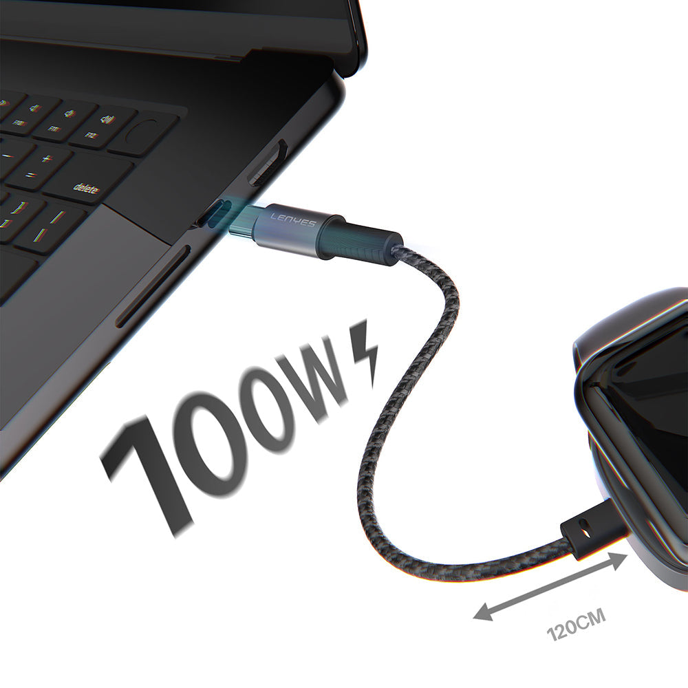 Lenyes LC540 Type-C to Type-C + Akıllı Saat Şarj Kablosu 100W 1.2M