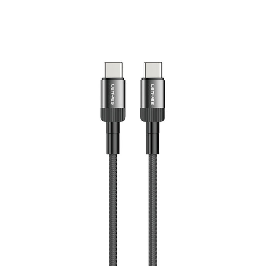 Lenyes LC546 Type-C to Type-C Örgü Tasarımlı Hızlı Şarj Özellikli Data ve Şarj Kablosu 60W 1M