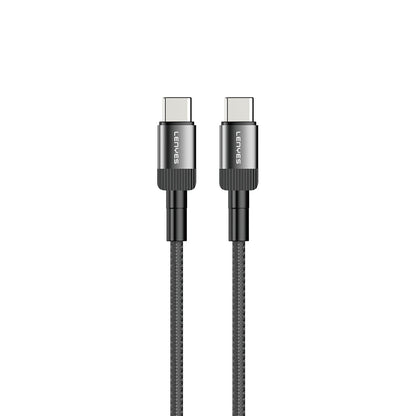 Lenyes LC546 Type-C to Type-C Örgü Tasarımlı Hızlı Şarj Özellikli Data ve Şarj Kablosu 60W 1M