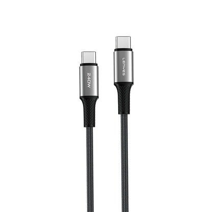 Lenyes LC563 Type-C to Type-C PD Örgü Tasarımlı Hızlı Şarj Özellikli Data ve Şarj Kablosu 240W 1M