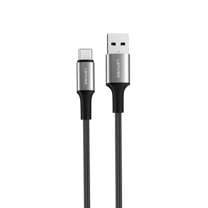Lenyes LC566 USB-A to Type-C Örgü Tasarımlı Hızlı Şarj Özellikli Data ve Şarj Kablosu 12W 2M