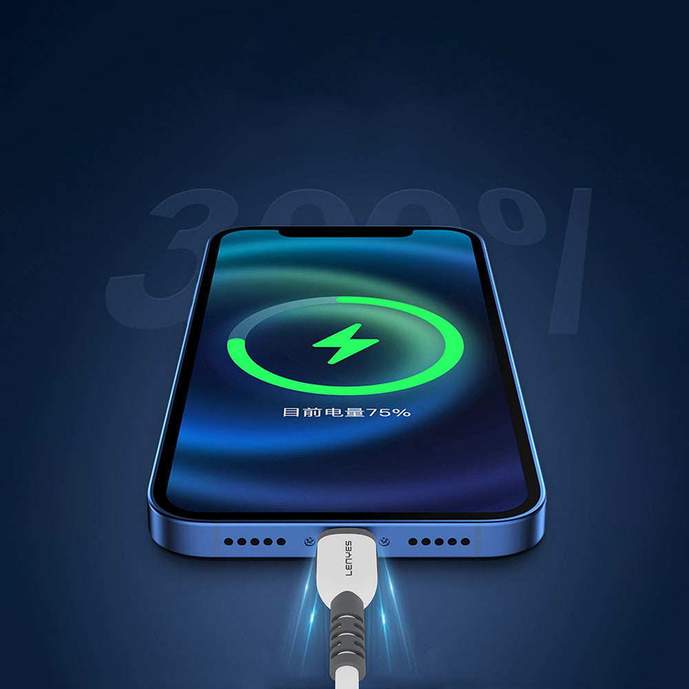 Lenyes LC979 USB-A to Lightning Hızlı Şarj Özellikli Data ve Şarj Kablosu 2.4A 1M