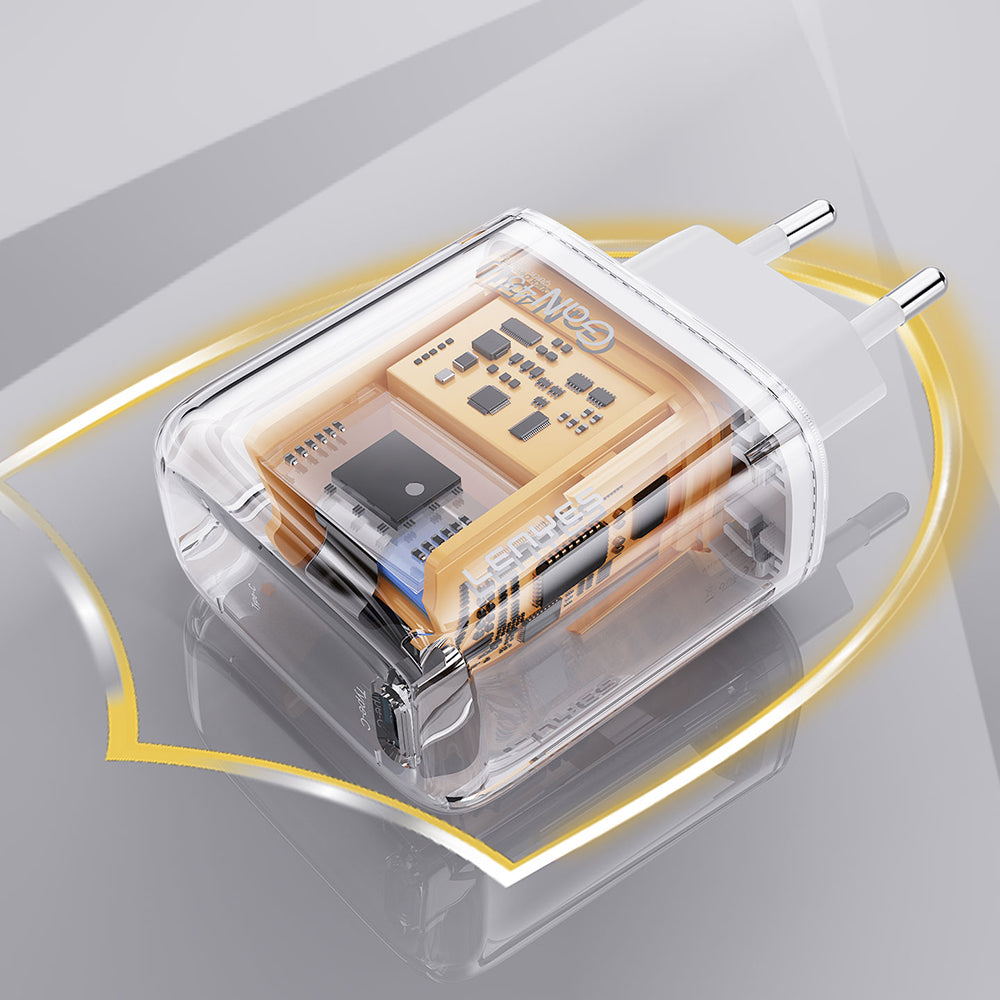 Lenyes LCH93 Type-C ve USB GaN Teknolojili PD Hızlı Şarj Özellikli Şarj Başlığı 30W