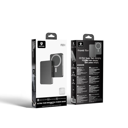Lenyes P32-1 M-safe Şarj Özellikli Aramid Fiber Powerbank 15W 10000mAh