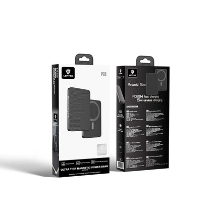Lenyes P32 M-safe Şarj Özellikli Aramid Fiber Powerbank 15W 5000mAh