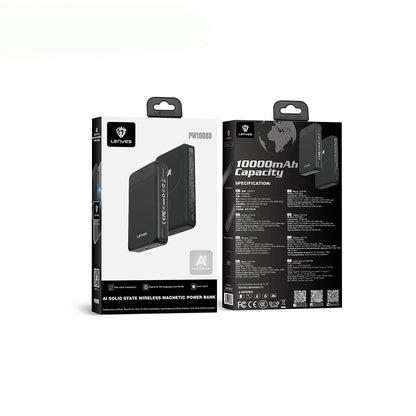 Lenyes PW1008D PD 20W LED Ekranlı Yapay Zeka Destekli Ultra İnce Wireless Powerbank 15W 10.000mAh