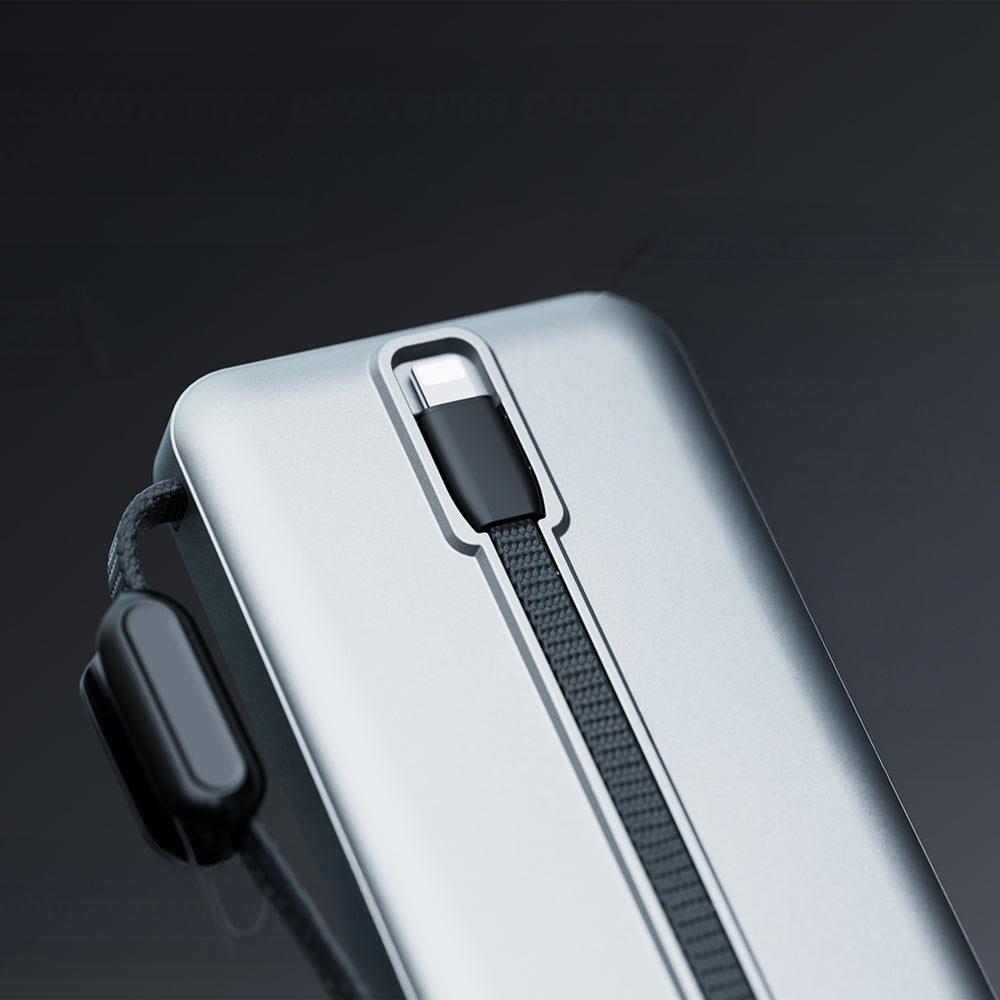 Lenyes PX3004D Dijital LED Ekranlı Lightning Kablolu Powerbank 22.5W 30.000mAh