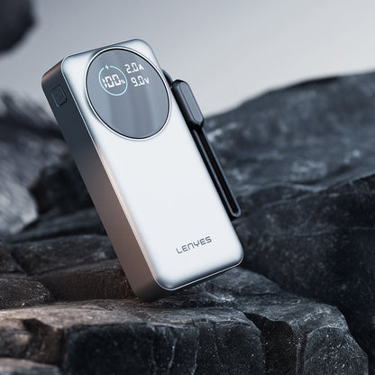 Lenyes PX3004D Dijital LED Ekranlı Lightning Kablolu Powerbank 22.5W 30.000mAh