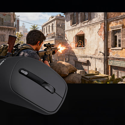 Lenyes WS105 Sessiz Buton Tasarımlı Ergonomik Çift Bluetooth Bağlantılı 2.4G Kablosuz Mouse 1600 DPI