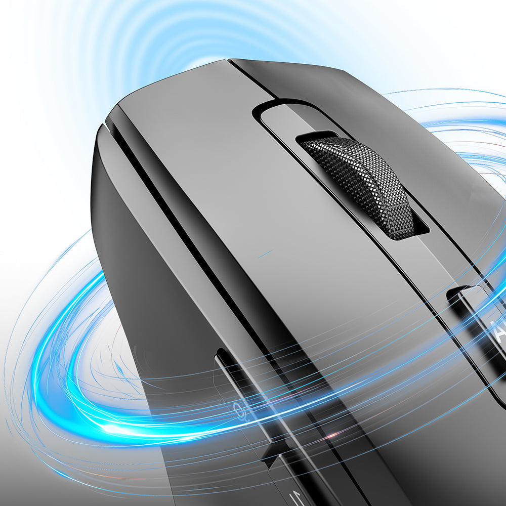Lenyes WS106 Yapay Zeka Destekli Ergonomik Çift Bluetooth Bağlantılı 2.4G Kablosuz Mouse 1200 DPI