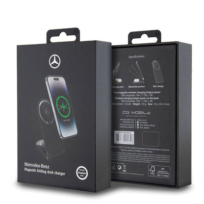 Mercedes Benz Orijinal Lisanslı Katlanabilir Baskı Yıldız Logolu Magnetik Kablosuz Şarj Standı