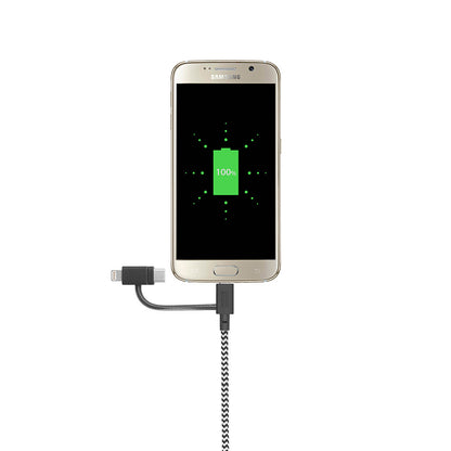 Native Union Belt Serisi 3in1 USB-A to Type-C - Lightning - Micro Şarj Kablosu 2M