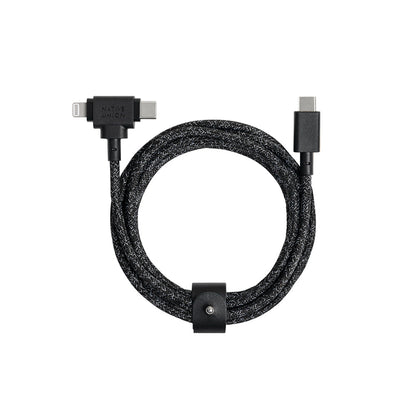 Native Union Belt Serisi Duo Type-C to Type-C - Lightning Şarj Kablosu 60W 1.5M