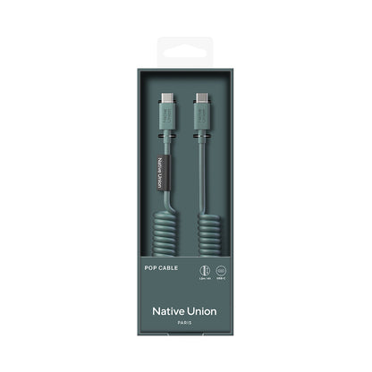 Native Union POP Serisi Type-C to Type-C Spiralli Şarj Kablosu 60W 1.2M