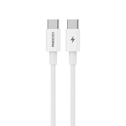 Recci RC108E GaN Teknolojili Hızlı Şarj Başlığı Type-C to Type-C PD 45W Kablolu Şarj Seti