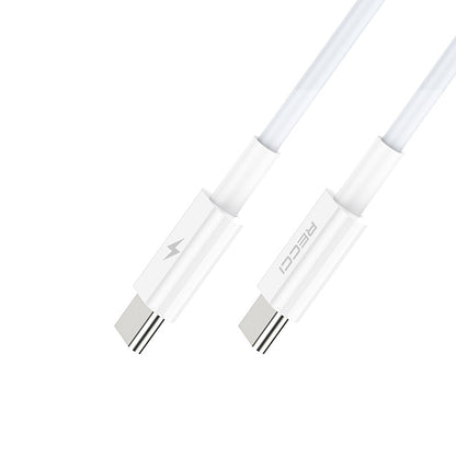 Recci RC77E GaN Teknolojili Hızlı Şarj Başlığı Type-C to Type-C PD 30W Kablolu Şarj Seti