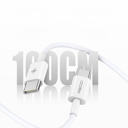 Recci RC77E GaN Teknolojili Hızlı Şarj Başlığı Type-C to Type-C PD 30W Kablolu Şarj Seti