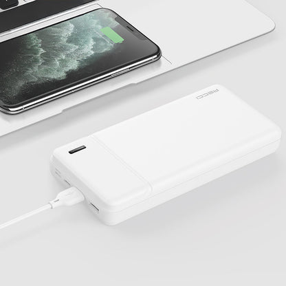Recci RPB-N16C Ultra İnce Hızlı Şarj Özellikli Led Işık Göstergeli Powerbank 10000mAh