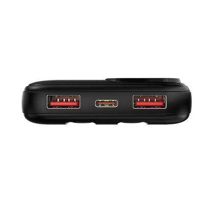 Recci RPB-P67 PD 20W Dijital LED Göstergeli Hızlı Şarj Özellikli Type-C ve Lightning Kablolu Powerbank 22.5W 10000mAh