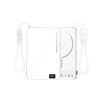 Recci RPB-W41 PD 20W Ultra İnce Hızlı Şarj Özellikli Type-C Kablolu Powerbank 15W 5000mAh