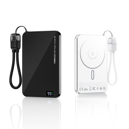 Recci RPB-W41 PD 20W Ultra İnce Hızlı Şarj Özellikli Type-C Kablolu Powerbank 15W 5000mAh