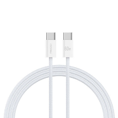 Recci RS13CC Nature Serisi 60W Hızlı Şarj Özellikli Type-C To Type-C PD Kablo 1.2M