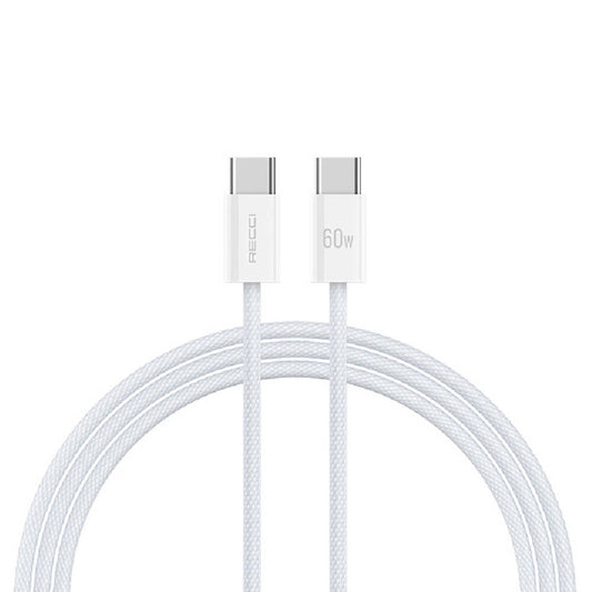 Recci RS15CC Nature Serisi 60W Hızlı Şarj Özellikli Type-C To Type-C PD Kablo 2M