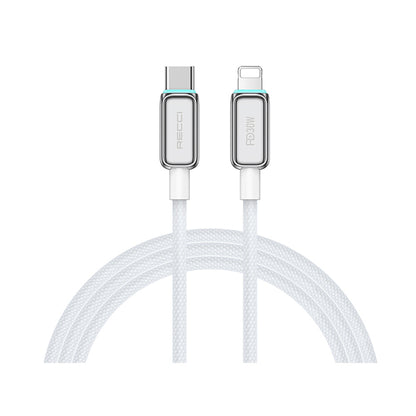Recci RS42CL Lamp Display Serisi Type-C to Lightning PD 30W Hızlı Şarj Özellikli Data ve Şarj Kablosu 1.5M