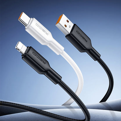 Recci RS46C USB-A to Type-C 2.4A Hızlı Şarj Özellikli Data ve Şarj Kablosu 100W 1.2M