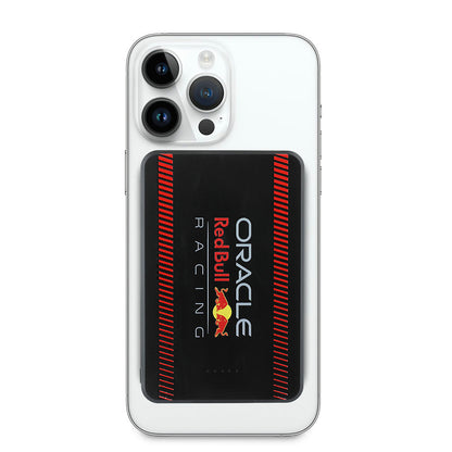 Redbull Orijinal Lisanslı M-safe Şarj Özellikli Dijital LED Göstergeli Kırmızı Şeritli Powerbank 5000mAh 15W